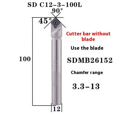 6037 45 degree inside and outside positive and negative chamfering cutter CNC rounding chamfering cutter SD SPK upper and lower bore reverse pull chamfering cutter bar Shandong Denso Pricision Tools Co.,Ltd.